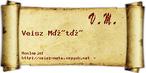 Veisz Máté névjegykártya